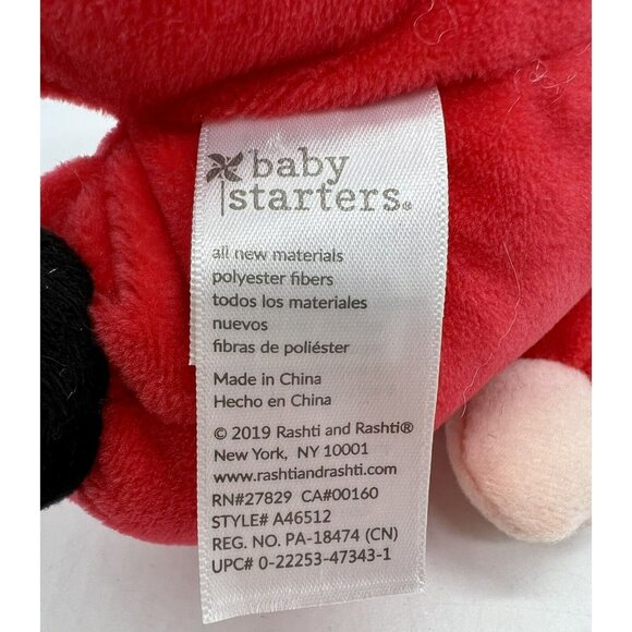 Baby Starters Red Doll Brunette My First Christmas Plush 9 inch Rattle Stuffed - Picture 4 of 6